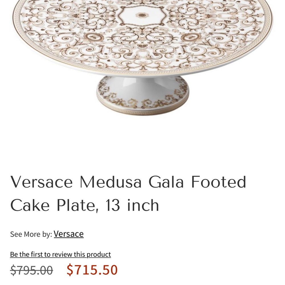 Versace cake holder